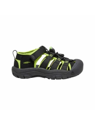 Detské trekingové sandále Keen Newport H2 Black/Lime green na leto (1009942)