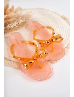 Damskie Gumowe Klapki Japonki Pomarańczowe Monise