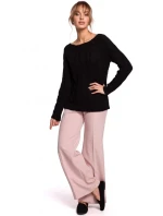 Sveter s výstrihom Bateau M511 sivý - Moe