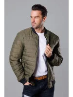 Pánska prešívaná khaki bunda bomber (MY02-3) Pánska prešívaná khaki bunda bomber (MY02-3)