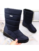 Dámske vysoké snehové topánky W EVE436B navy blue - Novinky