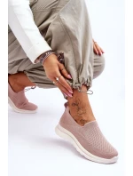 Damskie Tenisówki Materiałowe Wsuwane Różowe Adiora