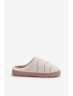 Futrzane Ciepłe Kapcie Damskie Beżowe Vamirae