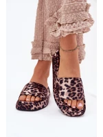 Klapki Damskie Na Platformie Panterka Dovasse