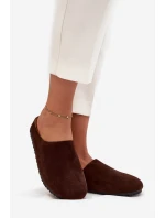 Klapki Chodaki Damskie Na Platformie Czekoladowe Sylviane