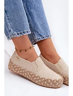 Dámske espadrilky na platforme s úpletom Lee Cooper LCW-26-31-4332 beige Dámske espadrilky na platforme s úpletom Lee Cooper LCW-26-31-4332 beige