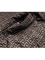 Tmavo modro-hnedá obojstranná dámska bunda parka (XW581BIGX) Tmavo modro-hnedá obojstranná dámska bunda parka (XW581BIGX)