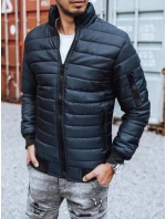 Pánska prechodná bunda prešívaná tmavomodrá FashionStreet TX2822z