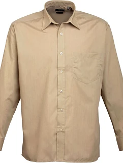Premier PR 200 Popelínová košeľa s dlhým rukávom 39.0200 khaki