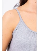 Šaty s tenkými ramienkami šedej