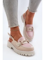 Sandały Damskie Na Płaskim Obcasie Z Ozdobą Beżowe D&A MR38-656