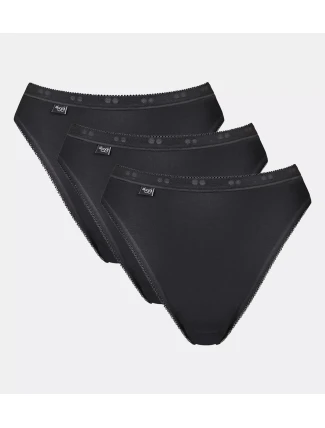 Dámske nohavičky Basic+ Tai 3P - BLACK - čierne 0004 - SLOGGI Dámske nohavičky Basic+ Tai 3P - BLACK - čierne 0004 - SLOGGI