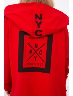 Pláštenka s kapucňou oversize červená