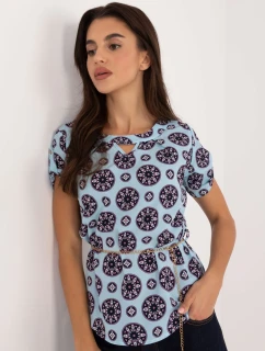 Blúzka LK BZ 505775.00 svetlomodrá