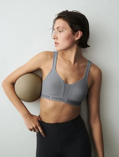 Dámska športová podprsenka Triaction Energy Lite N EX Weathervane sivá – TRIUMPH