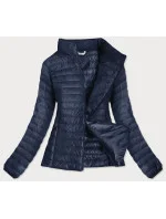 Tmavomodrá prešívaná dámska bunda (6651-99)