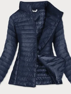 Tmavomodrá prešívaná dámska bunda (6651-99)