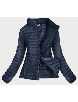 Tmavomodrá prešívaná dámska bunda (6651-99)