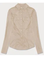 Klasická béžová dámska košeľa (HH039-34)