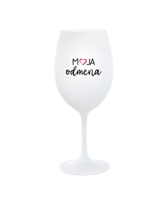 MOJA ODMENA - biely pohár na víno 350 ml MOJA ODMENA - biely pohár na víno 350 ml