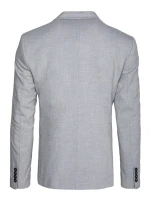 Pánske svetlosivé jednoradové sako FashionStreet MX0618