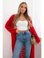 Dlhý sveter Super KID Mohér červený