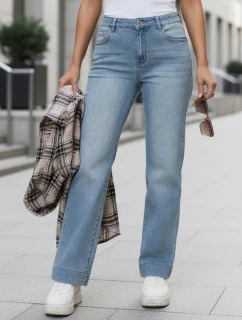 Dámske široké džínsy modré FashionStreet UY2907