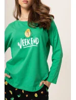 Dámske pyžamo 165/01 zelené s avokádom - Karol Dámske pyžamo 165/01 zelené s avokádom - Karol