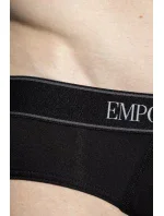Pánske slipy 2PACK 111733 3F542 16844 čiernosivé s prúžkom - Emporio Armani