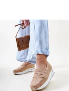 Dámske poltopánky 28906 Béžová s bielou - Flyfor