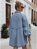 Dámske oversize džínsové šaty v košeľovom štýle FashionStreet EY2688 Dámske oversize džínsové šaty v košeľovom štýle FashionStreet EY2688