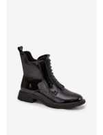 Dámske lakované čižmy D&A MR52-108 Black Dámske lakované čižmy D&A MR52-108 Black