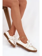 Kožené dámske barefoot topánky Zazoo N1341 white and gold Kožené dámske barefoot topánky Zazoo N1341 white and gold