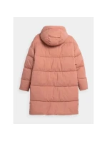 Dámsky kabát 4FAW23TDJAF236-64S Púdrovo ružová - 4F