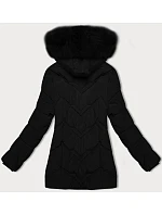 Dámska plus size zimná bunda s kapucňou S'west black (B8300-1) Dámska plus size zimná bunda s kapucňou S'west black (B8300-1)