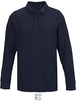 NEOBLU Owen LSL Men Pánske polo s dlhým rukávom z hrubého piké 24.4396 night blue