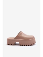 Damskie Klapki Na Masywnej Podeszwie Big Star NN274016 Beżowe