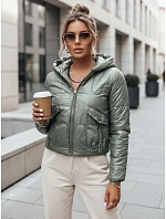 Dámska prechodná prešívaná bunda LILYWOOL zelená FashionStreet TY3712 Dámska prechodná prešívaná bunda LILYWOOL zelená FashionStreet TY3712