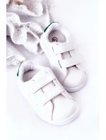 Dziecięce Tenisówki Na Rzepy Biało-Zielone California