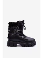 Wysokie Śniegowce Damskie Ocieplane Czarne Freoc