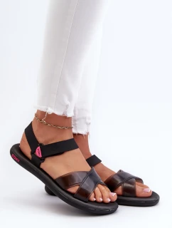 Pachnące Sandały Na Płaskiej Podeszwie ZAXY JJ285011 Czarne