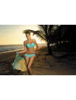 Dámske dvojdielne plavky Naomi M-245 (263) pistáciová - Marko