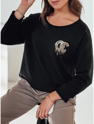 Dámska oversize blúzka ICONIQ black FashionStreet RY2696 Dámska oversize blúzka ICONIQ black FashionStreet RY2696