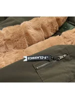 Dámska khaki zimná bunda (CAN-588BIG)