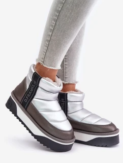 Niskie Śniegowce Na Grubej Podeszwie D.Franklin DFSH371010 Srebrne