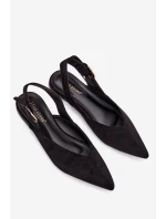 Dámské baleríny s přezkou Černé Tanelia