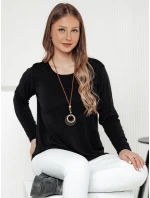 Dámska blúzka LUCERIA s príveskom čierna FashionStreet RY2674 Dámska blúzka LUCERIA s príveskom čierna FashionStreet RY2674