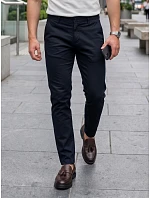 Pánske nohavice chinos navy blue FashionStreet UX4497
