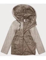 Bunda z ťavej zmesi s odnímateľnou kapucňou Vaston (SJ218-036#)