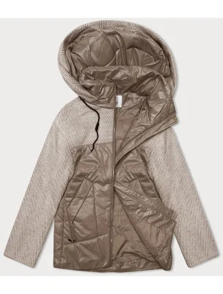 Bunda z ťavej zmesi s odnímateľnou kapucňou Vaston (SJ218-036#)